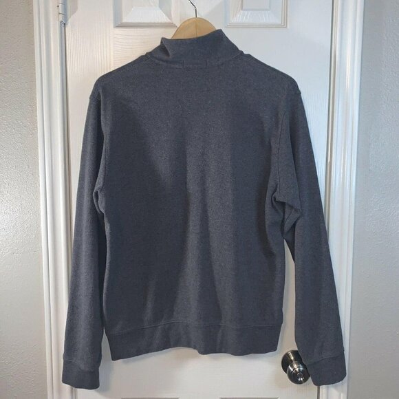 Lands Ends Gray Athletic Performance Full Zip Long Sleeved Jacket Size Medium - Picture 5 of 6
